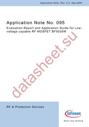 BF 5030W E6327 datasheet  